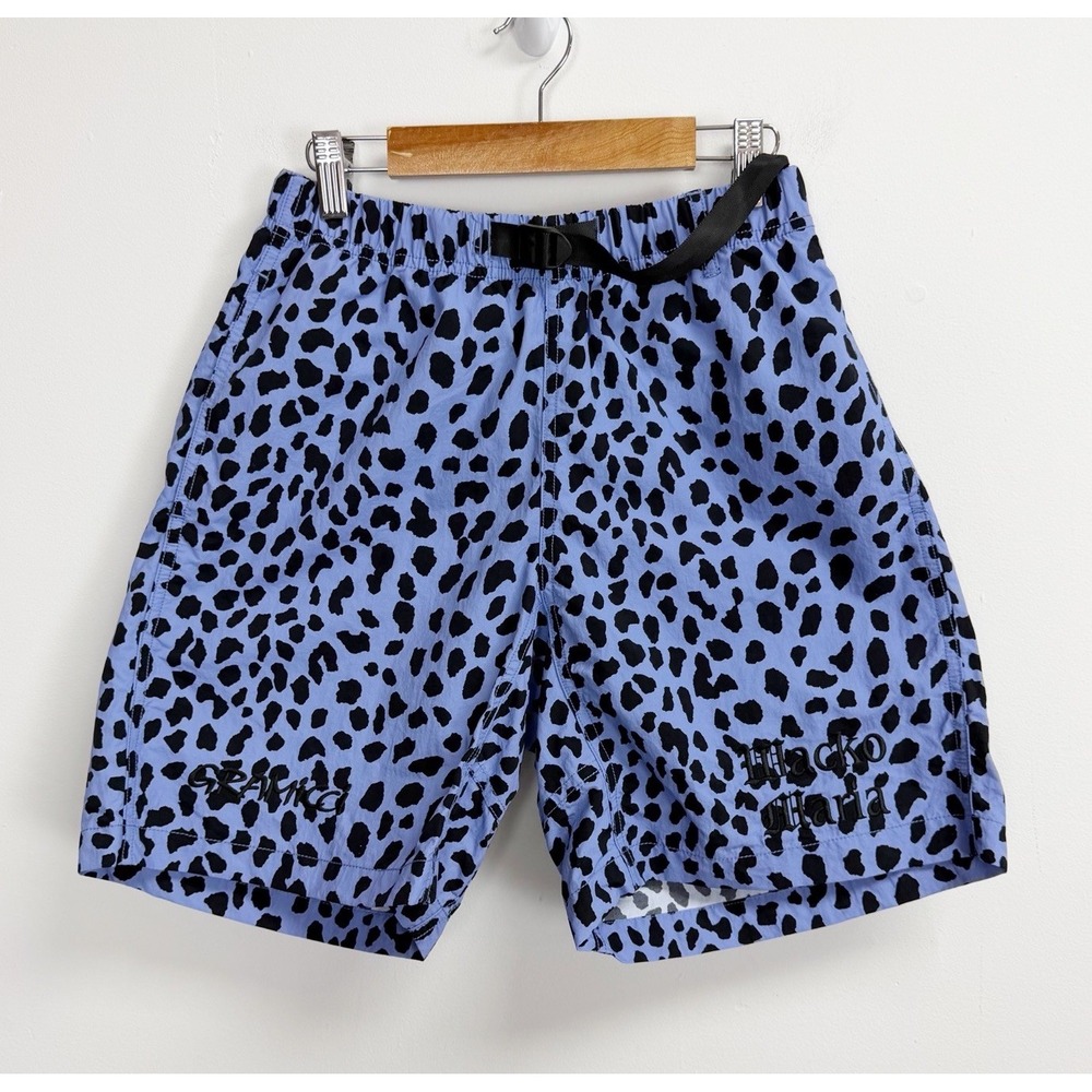 Gramicci Wacko Maria Shorts Men XS Purple Leopard Water Repellant GMP3-S3022